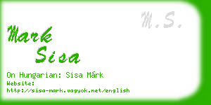 mark sisa business card