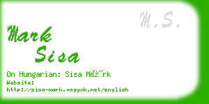 mark sisa business card